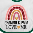 thumbnail image 4 of Inktastic Grammy and Papa Love Me Granddaughter Rainbow Girls Baby Bib, 4 of 4