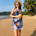 thumbnail image 3 of Balery Colorful Sushi Food Art Vestidos de verano para mujer con estampado: vestido holgado sin mangas, vestido playero informal y cómodo para días calurosos., 3 of 7