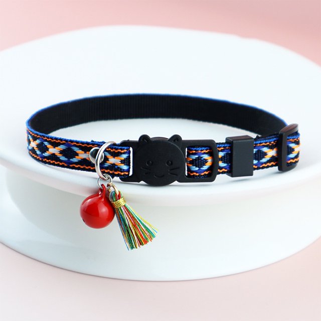 collar Para Gatos Para Mascotas Con Patrón De Estilo Nacional Campana Colorida Y Étnico jacquard Y Perros Accesorios Para El Cuello