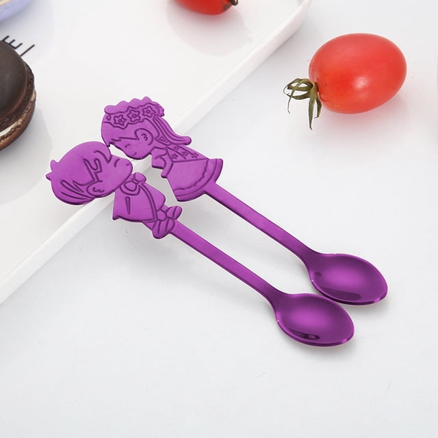 Cameland Colorful Spoon Couples Spoons Flatware Coffee Drinking Tools Kitchen Gadget