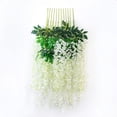 thumbnail image 1 of Nvzi Flores colgantes de glicina blanca, paquete de 12 enredaderas de flores, glicina falsa, flores de glicina artificiales de 3,61 pies,guirnalda de flores para decoración, 1 of 5