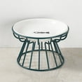 thumbnail image 4 of Elevated Ceramic Cat Bowl with Metal Stand Whisker Friendly Raised Dish for Indoor Hygienic Vomit Prevention Feeding Station, 4 of 4