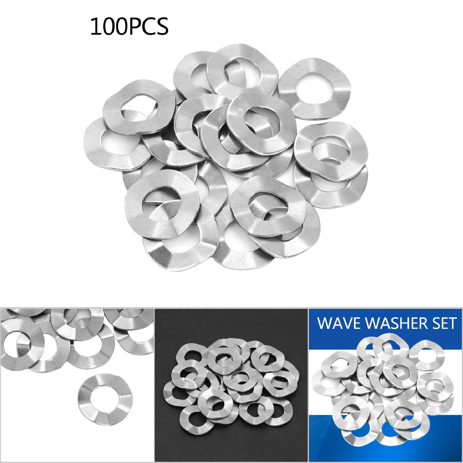 Stainless Steel Wave Washer Gasket Spring Washers Lock Tools Set wtt 