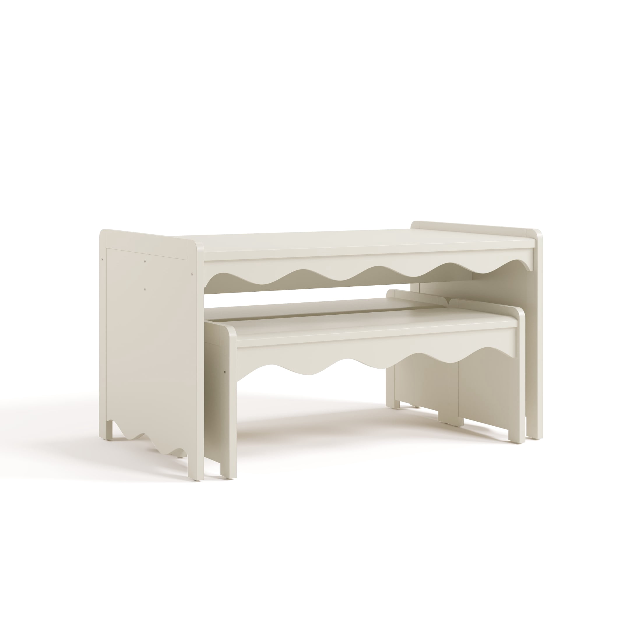 Storkcraft Casablanca Montessori Indoor Kids Table and Bench Set - Frosted Oat