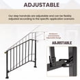 thumbnail image 5 of KOJEM Handrails for Stair Railing 3-4 Step Steel Porch Transitional Black Stair Rail  Outdoor, 5 of 21
