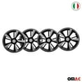 thumbnail image 2 of OMAC 14" Hubcaps Wheel Rim Cover Black with Light Grey Insert 4pcs Set, 2 of 7