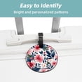 thumbnail image 2 of 2Pcs Leather Round Flower Cruise Luggage Tag with Privacy Cover and Name ID Tag - Suitable for Travel Handbags Backpacks School Bags Luggage Tags, 2 of 7