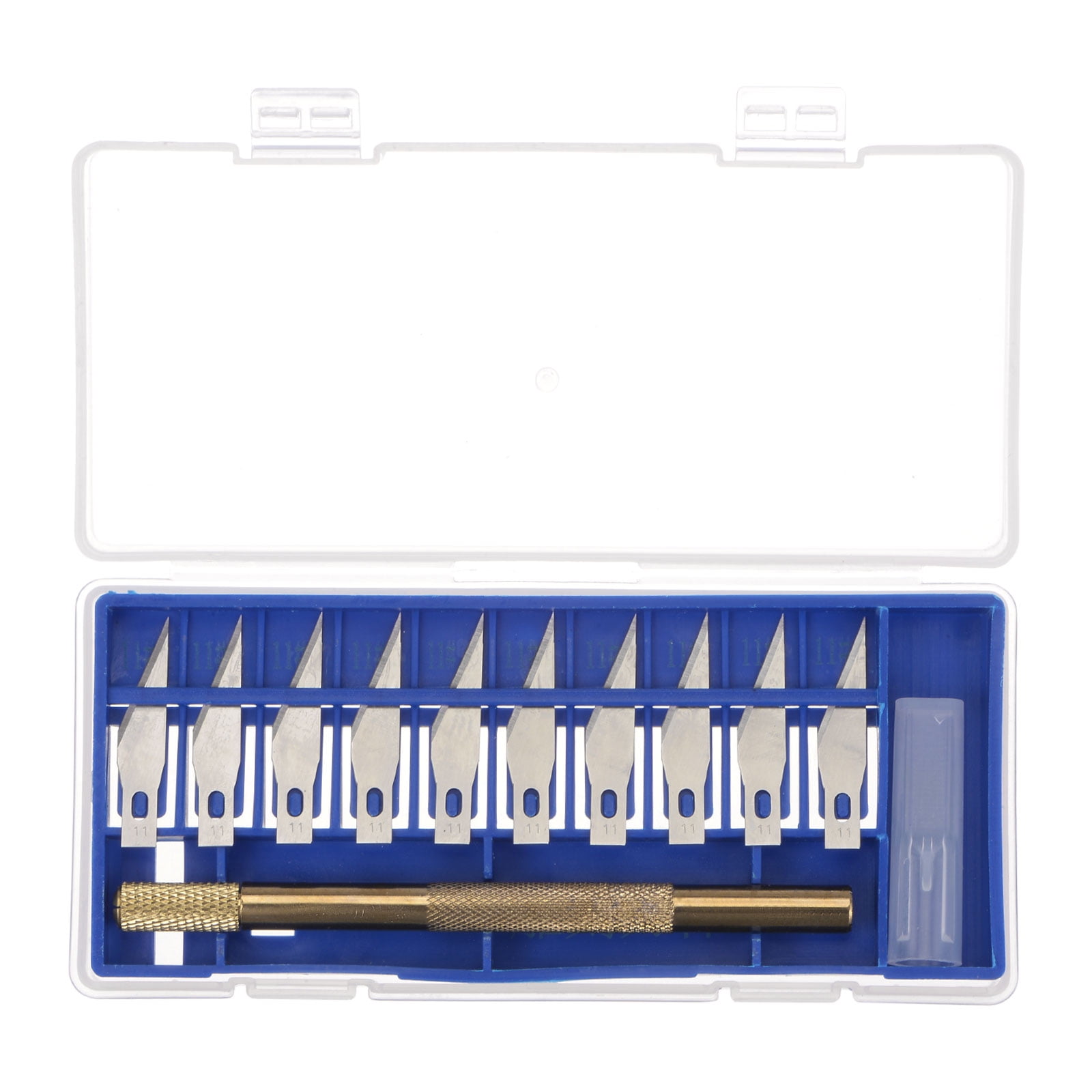 Uxcell 1set (11packs) Art Craft Knife Kit 1pack Hobby Knife Brass