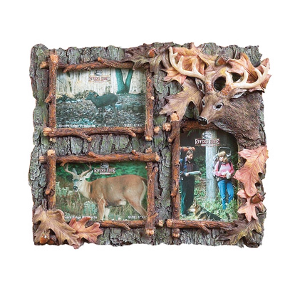 Rivers Edge Products 3Photo 4" x 6" Deer Picture Frame