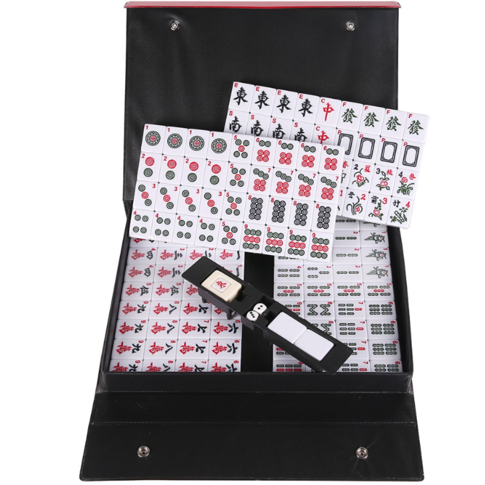 Gomok Mahjong Game Set, 146 Pcs Mahjong Tile Set ( 36 mm / 1.42" Large Size), Mahjong Set with Storage Case for Travel Party Family Games