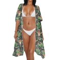 thumbnail image 4 of SCRAWLGOD Cow Skull Cactus Print Women's Swimsuit Coverup Casual Soft Beach Cover Up Flower Aztec Print Quick Dry Breathable Bathing Suit Cover Up, 4 of 6