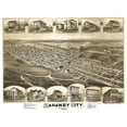 thumbnail image 2 of Fowler 14x12 White Modern Wood Framed Museum Art Print Titled - Mahanoy City Pennsylvania - Fowler 1889, 2 of 4