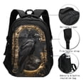 thumbnail image 3 of Easygdp Gothic Raven Portrait Mochila para Laptop de Viaje con Puerto USB, Mochila para Laptop con Puerto de Carga USB para Mujeres y Hombres, 3 of 7