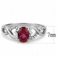 thumbnail image 2 of High polished (no plating) Stainless Steel Ring with AAA Grade CZ in Ruby for Women Style DA119, 2 of 5