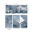 thumbnail image 5 of Blue Grey Kitchen Curtain Valances for Windows Farmhouse Short Curtains, Oil Painting Modern Abstract Rod Pocket Valance Curtain for Bedroom Cafe Living Room 60"x18", 5 of 8