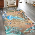 thumbnail image 2 of Area Rugs for Living Room Bedroom, Jellyfish Coastal 4'x6' Rug Washable Carpet Runner Indoor Outdoor, Summer Nautical Starfish Coral Brown Anchor Non Slip Accent Floor Mats Rug for Kitchen, Office, 2 of 8