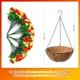 thumbnail image 2 of Artificial Hanging Flowers in Basket, Fake Silk Hanging Planter, Faux Colorful Daisy Vines Arrangement with Coconut Lining Baskets Outdoors Indoors Courtyard Spring Decor(Darkorchid), 2 of 5