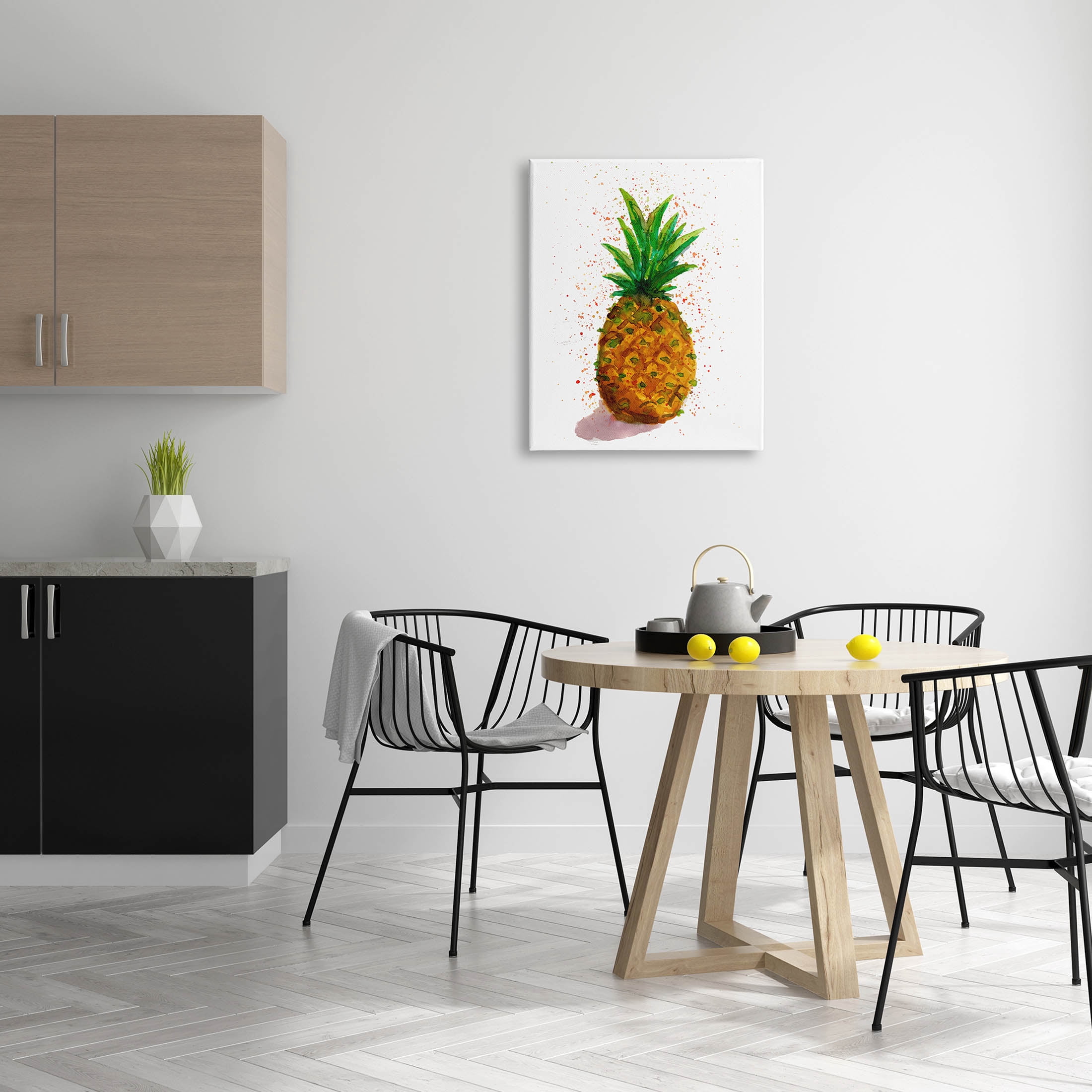 Speckled Pineapple Tropical Fruit Food & Beverage Graphic Art Gallery Wrapped Canvas Print Wall Art