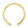 thumbnail image 3 of Primal Gold 10 Karat Yellow Gold Cubic Zirconia Toe Ring, 3 of 7