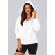 thumbnail image 4 of Sudadera con cremallera PRETTYGARDEN Y2K Blanca Talle M, 4 of 6