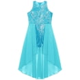 thumbnail image 6 of YONGHS Kids Girls Maxi Romper Dress Sequined Party Formal Jumpsuit Gown Light Blue 16, 6 of 7