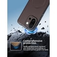 thumbnail image 4 of Funda protectora de teléfono NOUKAJU para OnePlus 15, piel marrón, 4 of 7