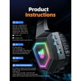 thumbnail image 2 of Wireless Gaming Headset for PS5/PC/PS4/Nintendo Switch,2.4G/Bluetooth Gaming Headphones with Detachable Noise Canceling Mic,7.1 Surround Sound,RGB Lighting, Black, 2 of 8