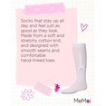 thumbnail image 7 of MeMoi  Weaved Velvet Bow Knee High Socks - Girls - Female, 8, White, 7 of 7