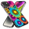 thumbnail image 2 of MUNDAZE Apple iPhone 12 Mini Vintage Colorful Abstract Sunflowers Floral Double Layer Phone Case Cover, 2 of 5