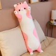 thumbnail image 4 of Long cat pillow animal doll plush toy 90cm pink, 4 of 7