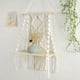thumbnail image 3 of Estante colgante de pared de macramé bohemio, tapices de macramé tejidos y , estante flotante, arte de pared, decoración para hogar,, 3 of 7