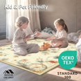 thumbnail image 4 of ODIKA 4'x6' Machine Washable Non-Slip Area Rug, Traditional Blossom Featuring Ornate Medallion and Subtle Beige Palette High Traffic Rug, Ivory, 49007, 4 of 7