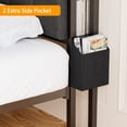 thumbnail image 6 of Dyzmo Full Size Bed Frame with 45.1" High LED Storage Headboard Shelf, Bed Metal Platform, Black, 6 of 9