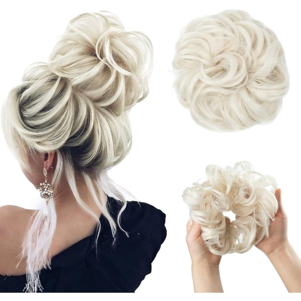 Nvzi Extensiones de cola de caballo de cabello humano, postizos para cabello de mujer, extensiones rizadas de cabello humano real