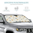 thumbnail image 3 of Car Sun Shade Windshield, Leaf Design Background Automotive Front Window Sun Visor for Cars SUV Trucks-Sunshade Blocks Heat and Sun's UV Rays, Small Size, 3 of 8