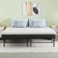 thumbnail image 3 of Bed Frame Metal Platform Bed Frame Mattress Foundation Box Spring Replacement Heavy Duty Steel Slat Easy Assembly Noise-Free Black, (King), 3 of 7
