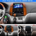 thumbnail image 5 of Guwzn Car Stereo Radio for Toyota Sienna 2004-2010 9" Touchscreen 2+32G Vehicle GPS Navigation Wireless CarPlay Android Auto, 5 of 12