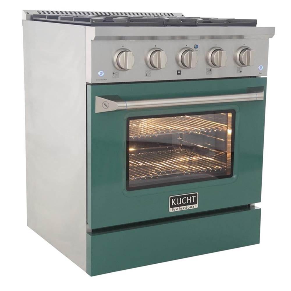 Pemberly Row 30" 4.2 cu. ft. Dual Fuel Range Natural Gas Sealed Burners in Green