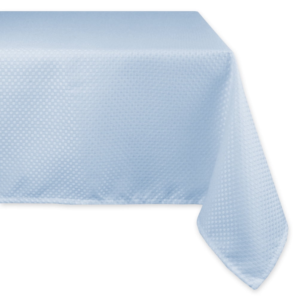 Design Imports Elegant Bead Light Blue Tablecloth 70" Round, Seats 46