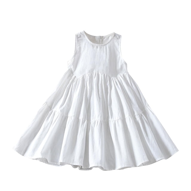 QIPOPIQ Robe pour Tout-Petits Bébés Filles Broderies Floral Été Bord de Mer Plage Robe d'Été une-Pièce Ensembles Liquidation
