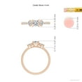 thumbnail image 4 of ANGARA Natural Three Stone Diamond Engagement Ring in 14K Rose Gold for Women (Size-4mm| Color-G| Clarity-VS2) | April Birthstone, Birthday, Anniversary, Jewelry Gift for Women | Natural Diamond Ring, 4 of 9