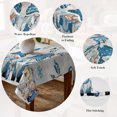 thumbnail image 5 of Blue Gnomes Christmas Table Cloth Waterproof Tablecloths, Xmas Ball Snowflake Gifts Botanical Winter Tablecloth Dining Table Cover for Kitchen Party Tabletop Outdoor, Rectangle Tablecloth 52x70 Inch, 5 of 9