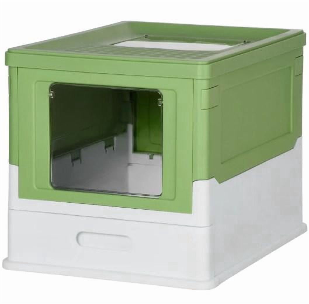 Fully Enclosed Cat Litter Box with Front Entry