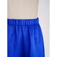 thumbnail image 4 of TiaoBug Big Girls Satin Bloomers Tribal Arabic Wide Leg Trousers Elastic Waist Belly Dance Harem Pants Blue 6, 4 of 7