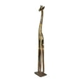 thumbnail image 3 of 40 Inch Tall Hand Carved Standing Wooden Giraffe Statue Home Decor Sculpture, 3 of 5