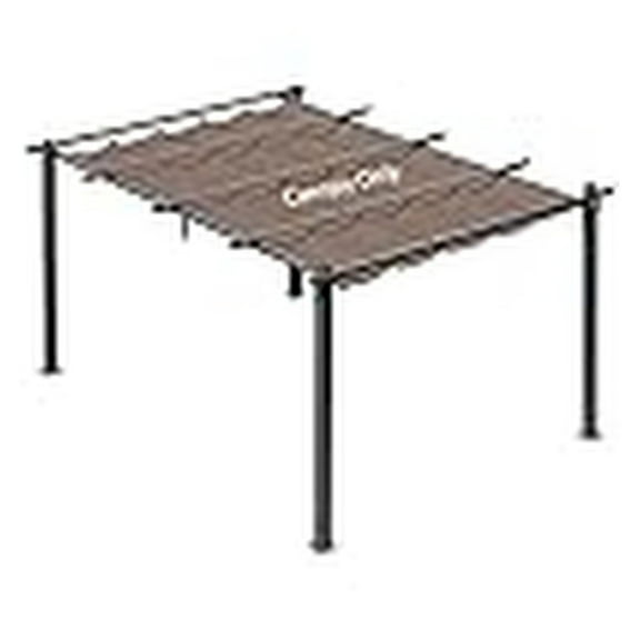 Replacement Adjustable Canopy, Retractable Shade for Pergola, UV Resistant and Fade-Resistant, Fits 10 x 13 ft, Brown