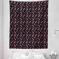 thumbnail image 1 of Abstract Tapestry, Geometric Circles Linked Oval Balls Retro Contemporary Creative Art, Fabric Wall Hanging Decor for Bedroom Living Room Dorm, 5 Sizes, Charcoal Grey and Pink, by Ambesonne, 1 of 1