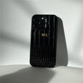 thumbnail image 5 of Luxury Personalize Initials Leather Soft Phone Case For iPhone 15 14 13 Pro Max 12 Mini 11 XS XR X 8 7 Plus SE Protective Cover, 5 of 5