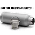 thumbnail image 3 of TOPOKO 25 ounce Stainless Steel Vacuum Water Bottle Double Wall Insulated Leak Proof Bottle BPA free With Metal Lid Grey, 3 of 7