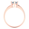 thumbnail image 4 of Solitaire Engagement Ring for Women - 1.5ct Blue Moissanite in 18K Rose Gold Promise Ring, 4 of 6